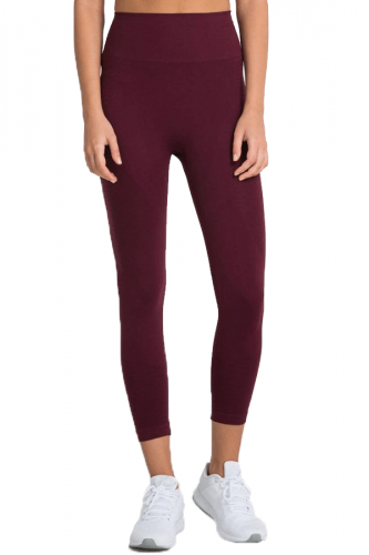 Gela Beli Jakar Yapılı Tayt - Bordo