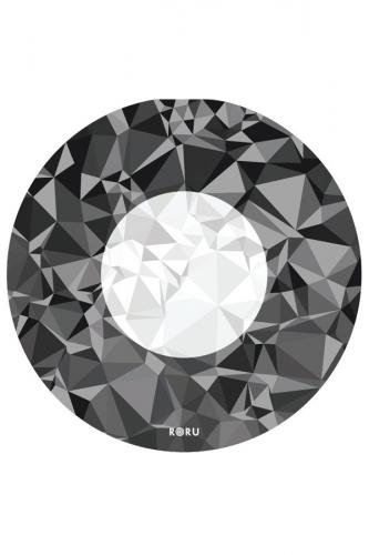 Mikrofiber Kaplama Round Travel Yoga Matı - Siyah